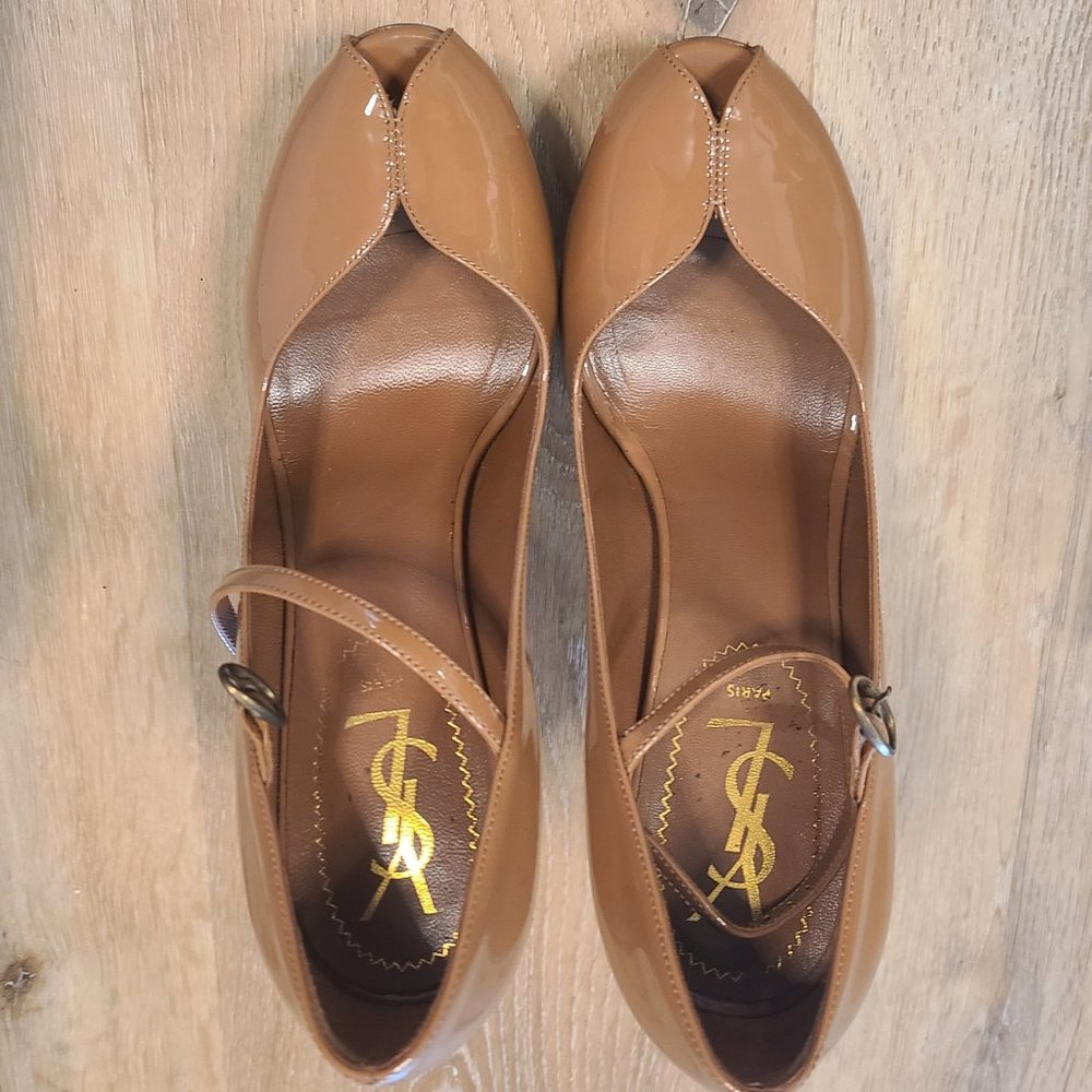 YSL VERNICE Platform Peep Toe Pump SIZE 37.5